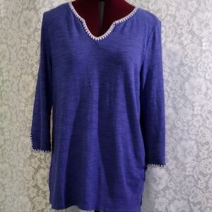Talbot's women's size M blue knit top blouse
